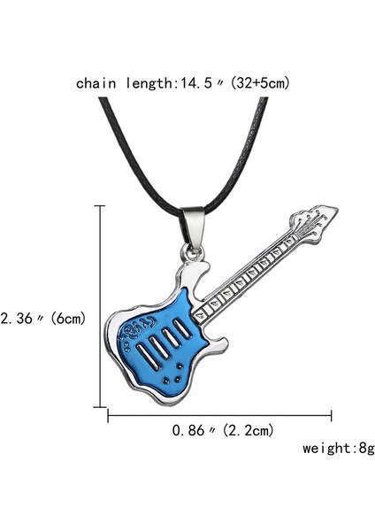 Paslanmaz Çelik Gitar Kolye Kolye (Yurt Dışından)