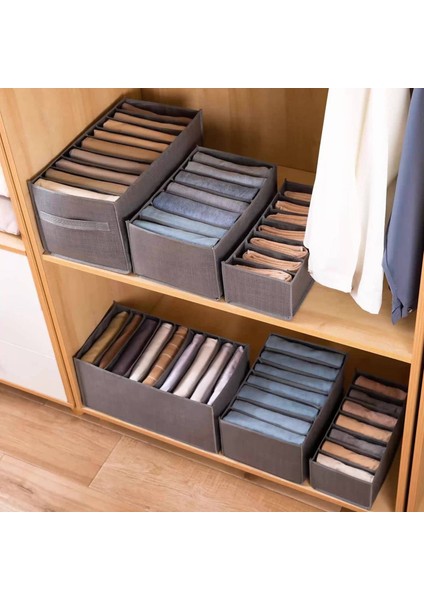 Kot Pantolon T-Shirt Saklama Kutuları 7 Izgaralar S Için 6 Adet Çekmece Kutuları (Yurt Dışından) indirimleri