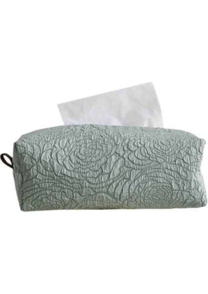 Iskandinav Yaratıcı Gül Dekor Doku Kutusu Peçete Kağıt Havlu Araba (Yeşil) (Yurt Dışından)