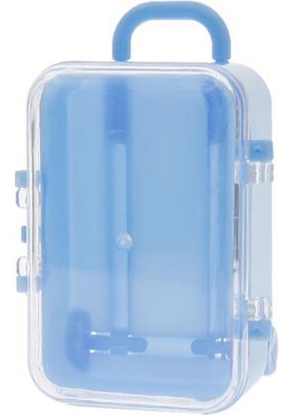 Mavi Mini Silindir Seyahat Bavulu Kişilik Düğün Şekeri Kutusu (Yurt Dışından)