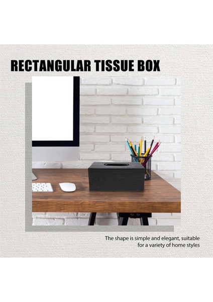 Peçete Kutusu Ahşap Dikdörtgen Peçete Kutusu Natural Elegance Ahşap Mendil (Yurt Dışından)