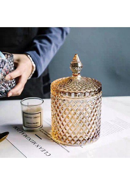 2 Adet 300 ml Kristal Cam Saklama Kavanozları Şeker Çikolata Kutuları Şeker Kutusu (Yurt Dışından) fiyatları