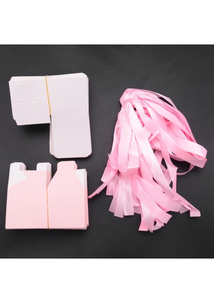50 Adet Kağıt Düğün Hediyesi Vaftiz Partisi Şeker Kutusu Şeker Kutusu, Pembe (Yurt Dışından)
