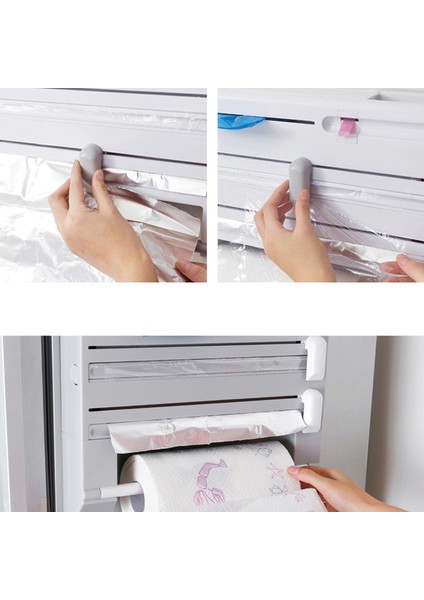 Kağıt Tutucu Plastik Sarma Kesici Dağıtıcı Raf Saklama Kutusu Gri (Yurt Dışından) modelleri