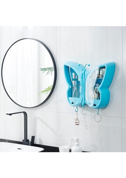 Kelebek Duvara Asılı Makyaj Saklama Kutusu Çekmece Tipi Banyo Yeşil (Yurt Dışından) fiyatları