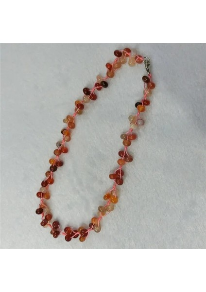 Carnelian 3 Adetgrup Doğal Kristal Kuvars Taş Ite Jades El Dokuması Renkli Gerdanlık Tork Enerji Tedavisi Boncuklu Kolye Yaka Ücretsiz (Yurt Dışından)
