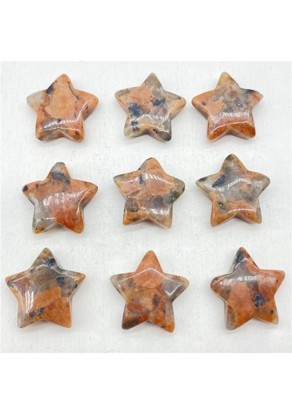 No.6 Doğal Taş Taş Kuvars Kristal Pentagram Beş Köşeli Yıldız Şekli Diy Takı Yapımı Için Hiçbir Delik Ev Dekor Aksesuarla (Yurt Dışından)
