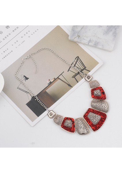 A Trendy Vinatge Zarif Gerdanlık Kolye Kadın Moda Takı Geometri Abartılı Maxi Kolye Kolye Aksesuarları Yeni (Yurt Dışından) fırsatları