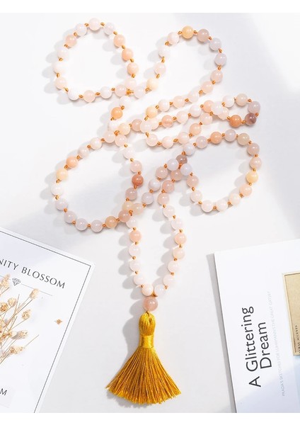 S-N0201 Oaııte Japamala Mala Kolye Kadınlar Için 8 mm Doğal Taşlar Kaplan Gözü Aventurin Namaz Meditasyon Yoga Ruhu Takı (Yurt Dışından) indirimleri
