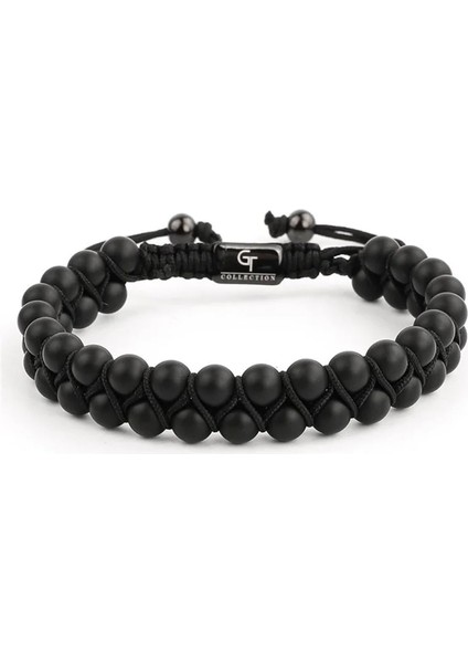 No.4 Boyutu Hıyong Doğal Taş Boncuk Bilezik Çift Sıralı Ayarlanabilir Örgülü Halat Siyah Mat Kaplan Gözü Yoga Boncuk Bilezik Pulseira (Yurt Dışından) modelleri