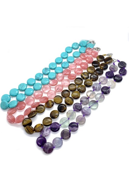 16X16MM Tarzı Opal Doğal Taş Yarı Değerli Taş, Kaplan Gözü Taş Oblate Boncuk, Moda Bayan Kolye, Yaklaşık 18 Inç, Boyut 16MM (Yurt Dışından) fiyatları