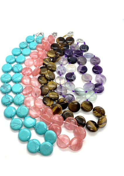 16X16MM Tarzı Opal Doğal Taş Yarı Değerli Taş, Kaplan Gözü Taş Oblate Boncuk, Moda Bayan Kolye, Yaklaşık 18 Inç, Boyut 16MM (Yurt Dışından) modelleri