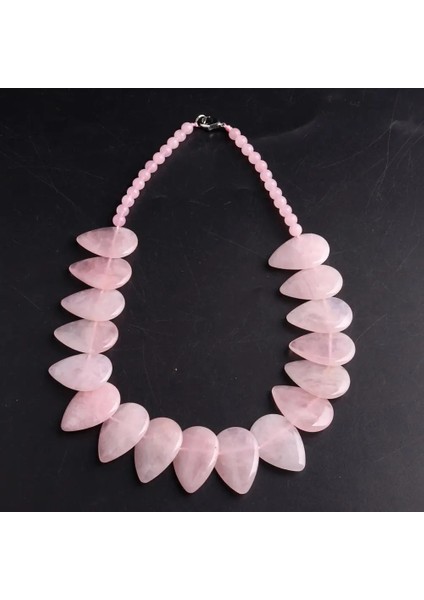Opal 1 Adet Doğal Taş Boncuk Pembe Kuvars Kolye Gözyaşı Boncuk Taş Kolye Kadın Kolye Yaka Kadın Takı Druppliers (Yurt Dışından) fiyatları