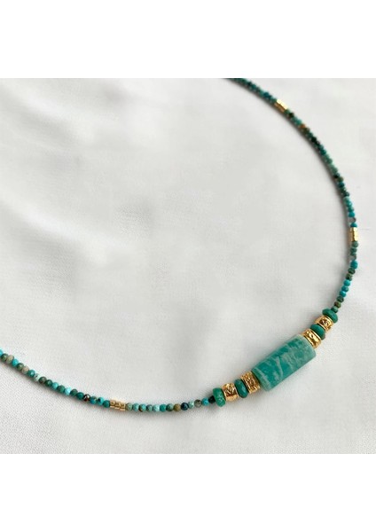 No.2 Boyutu 2022 Kış Yeni Doğal Taş Bakır Alaşımlı Spacer Mix ve Maç Kolye Erkek Kadın Vintage Trendy Etty Aksesuarları (Yurt Dışından) fırsatları