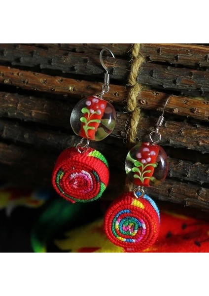 F2 14 Tasarımlar El Yapımı Egzotik Takı Bildirimi Çan Vintage Gerdanlık Kolye, Yeni Etese Rüzgar Ulusal Lezzet Kırmızı Kolye (Yurt Dışından)