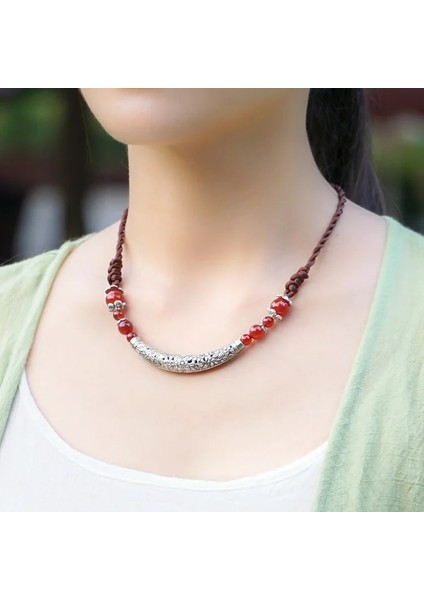 F2 14 Tasarımlar El Yapımı Egzotik Takı Bildirimi Çan Vintage Gerdanlık Kolye, Yeni Etese Rüzgar Ulusal Lezzet Kırmızı Kolye (Yurt Dışından) indirimleri