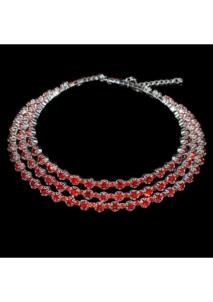 3sıra-Gümüş-Siyah Rhinestone Gerdanlık Kolye Tork Yaka Kadın Bildirimi Basit Açık Yaka Kolye Bayanlar Parti Punk Kristal Kolye (Yurt Dışından) fırsatları