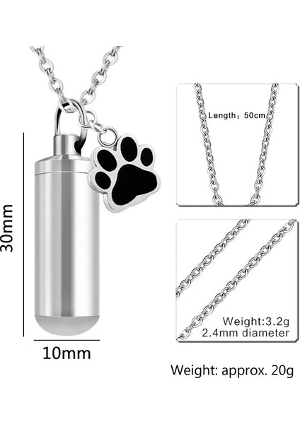 Silindir-4 Paslanmaz Çelik Urn Kolye Külleri Için Kedi Pet Kremasyon Anıt Külleri Takı Keepsakes Kolye Kadın Erkek (Yurt Dışından) modelleri