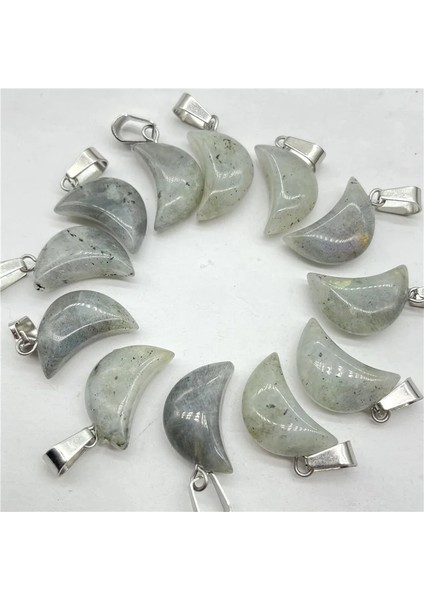 No.24 Doğal Taş Taş Kuvars Kristal Ametist Kaplan Gözü Ay Kolye Charms Diy Takı Yapımı Için Kolye Aksesuarla (Yurt Dışından)