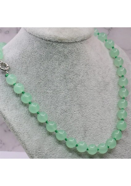 Yeşil Stil 10 mm Cuteromantic Yeni Moda Doğal Yeşil Jads Mermer mm Yuvarlak Boncuk Kadın Zincir Takı Kolye Doğum Günü Hediyesi Y756 (Yurt Dışından) fırsatları