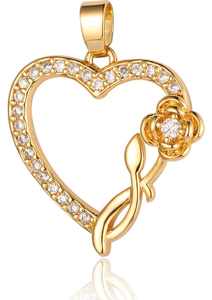 VC056X3 3pcslot Nazar Emaye Yonca Kuşburnu Zirkon Kolye Moda Kalp Pirinç Cz Charms Kadınlar Dıy Takı Kolye (Yurt Dışından) fırsatları