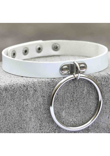 GTN02-R Olağandışı Kolye Beyaz Deri Chokers Vintage Gotik Takı Aksesuarları Goth Metal Zincir Kolye Kadınlar Için Collier Öğrencileri (Yurt Dışından) fırsatları