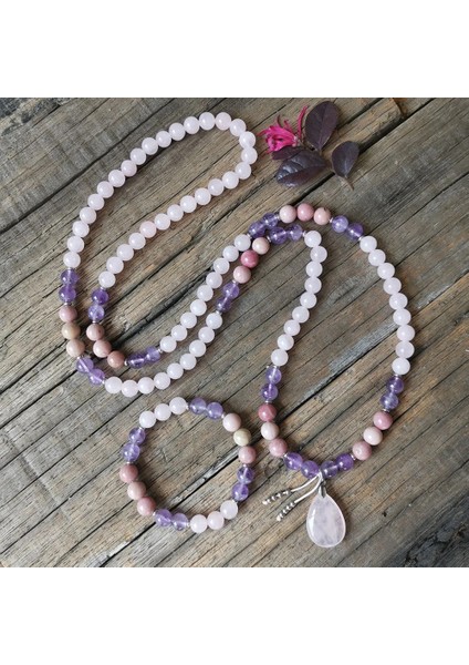 Bileklik 8mm Ametist Taş Boncuk, Gül Kuvars Kolye, Dua Bileklik, Aşk Yoga Manevi Takı, Meditasyon, Ilham Verici, 108 Mala Boncuk (Yurt Dışından) fiyatları