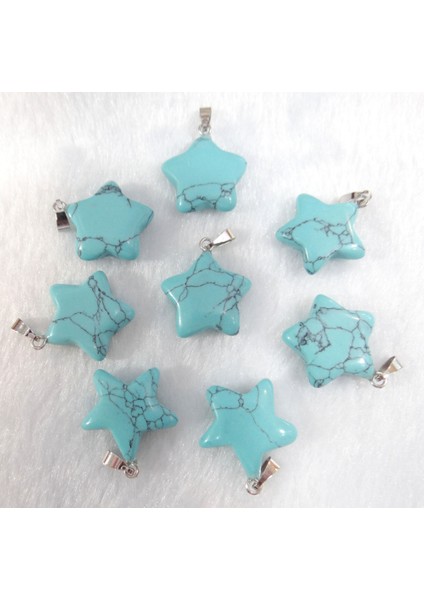 No.17 Doğal Taş Taş Kuvars Kristal Opal Aventurin Ametist Yıldız Kolye Charms Diy Takı Yapımı Için Kolye Aksesuarla (Yurt Dışından)