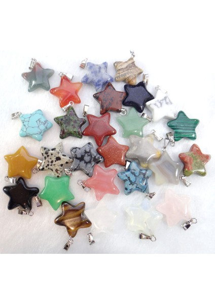No.17 Doğal Taş Taş Kuvars Kristal Opal Aventurin Ametist Yıldız Kolye Charms Diy Takı Yapımı Için Kolye Aksesuarla (Yurt Dışından) fiyatları