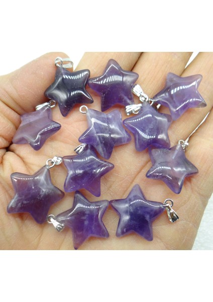 No.17 Doğal Taş Taş Kuvars Kristal Opal Aventurin Ametist Yıldız Kolye Charms Diy Takı Yapımı Için Kolye Aksesuarla (Yurt Dışından) modelleri