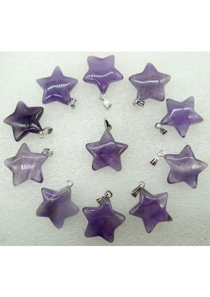 No.17 Doğal Taş Taş Kuvars Kristal Opal Aventurin Ametist Yıldız Kolye Charms Diy Takı Yapımı Için Kolye Aksesuarla (Yurt Dışından) fırsatları