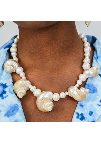 No.14 Boyutu Yaz Bohem Eliou Oceana El Kablolu Cowrie Kabuk Kolye Gaıa Tazıa Tatlı Su Incileri Kolye Kadın Takı Kolye Hediyeler (Yurt Dışından) modelleri