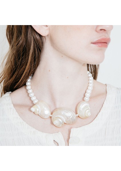 No.14 Boyutu Yaz Bohem Eliou Oceana El Kablolu Cowrie Kabuk Kolye Gaıa Tazıa Tatlı Su Incileri Kolye Kadın Takı Kolye Hediyeler (Yurt Dışından) fırsatları