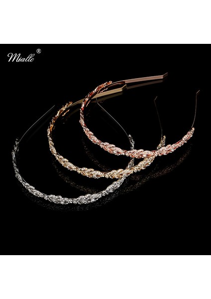 Altın Miallo Kadınlar Kristal Rhinestone Hairband Çiçek Yaprak Desen Tiara Zarif Düğün Takısı Saç Aksesuarları Gelin Tiaras (Yurt Dışından)