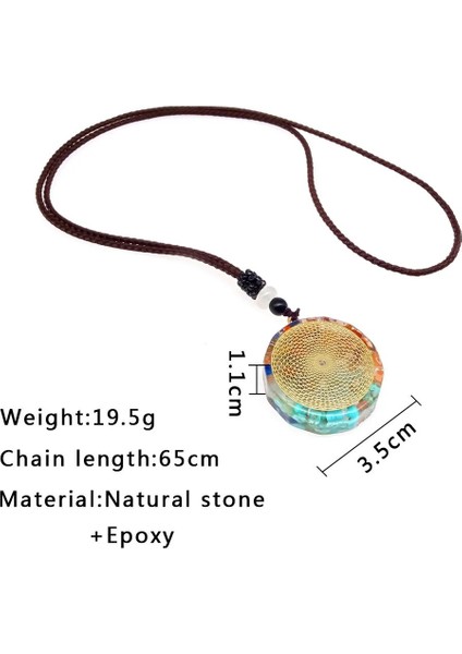 65CM Tarzı M Boyutu Yedi Çakra Kolye Orgonit Meditasyon Reiki Enerji Kolye Orgon Renkli Doğal Taş 7 Çakra Kolye Kolye Takı (Yurt Dışından) indirimleri