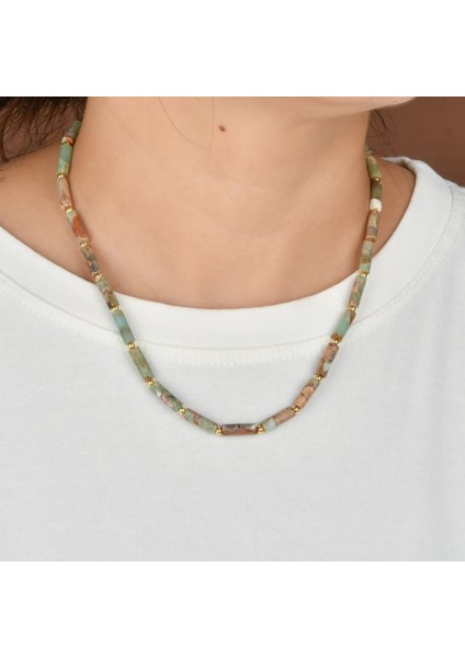 XN053 El Yapımı Minimalist Taş Boncuk Kolye Kolye Renkler Yaka En Iyi Arkadaşı Genç Kız Takısı Collares Para Mujer Kadın (Yurt Dışından)