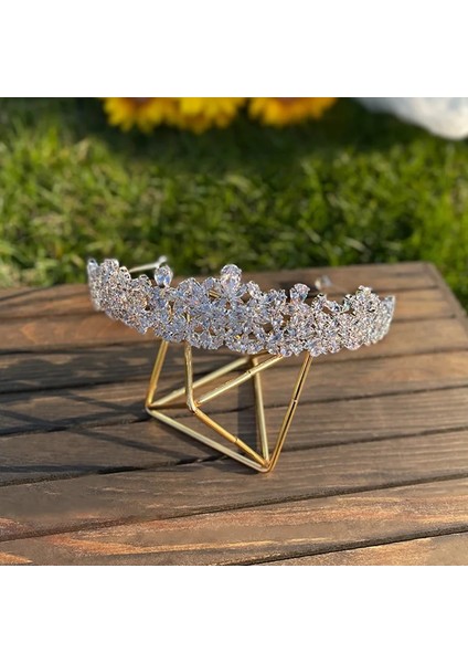 A Düğün Saç Aksesuarları Aaa Zirkon Tiaras ve Taçlar Kübik Zirkonya Diadem Gelin Cz Prenses Pageant Bandı Gelin Takı (Yurt Dışından) fırsatları