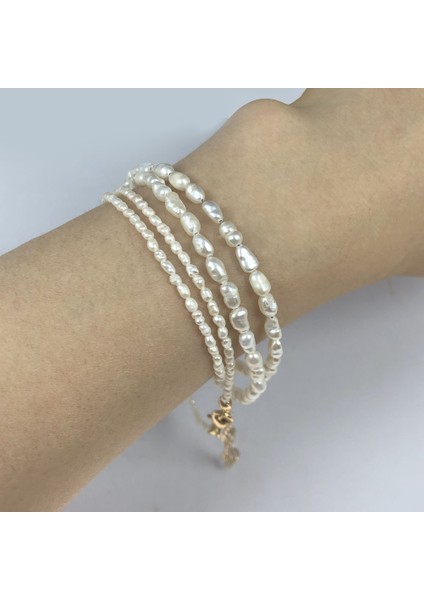 KKWX911-3-4MM Trendy Kadın Minik Inci Minimalist Gerçek Inci Pecklace Boyutu Tatlı Su Inci Zarif Gerdanlık Onun Için Hediye (Yurt Dışından)