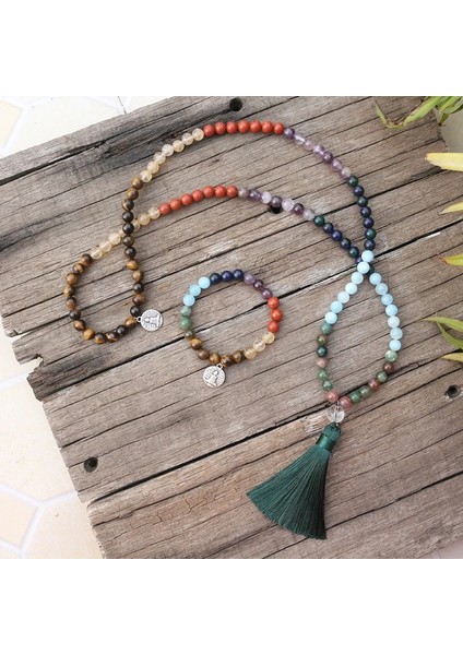 Renk Stili Altın Rengi 8mm Doğal Taş Boncuk, Ametist, Kaplan Gözü, Kırmızı Taş, Japamala Setleri, Manevi Takı, Meditasyon, Ilham Verici Boncuk (Yurt Dışından)