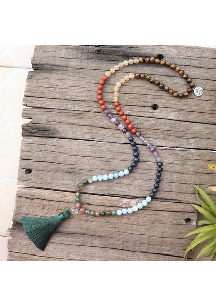 Renk Stili Altın Rengi 8mm Doğal Taş Boncuk, Ametist, Kaplan Gözü, Kırmızı Taş, Japamala Setleri, Manevi Takı, Meditasyon, Ilham Verici Boncuk (Yurt Dışından)