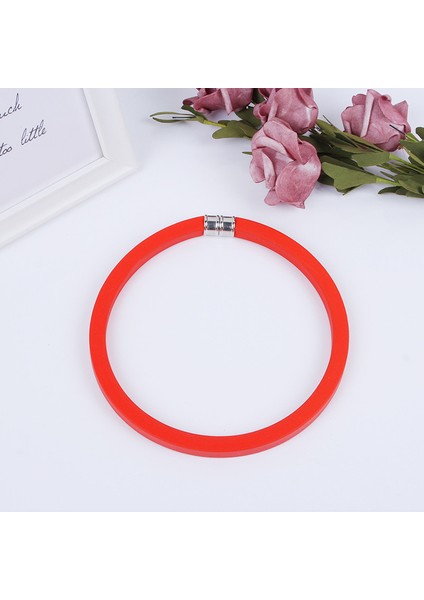 Kırmızı Yyd&ydbz Yeni El Yapımı Kauçuk Kolye Kolye Kadın Tasarımcı Bohem Elbise Aksesuarları Yaka Gerdanlık Takı Hediye (Yurt Dışından)