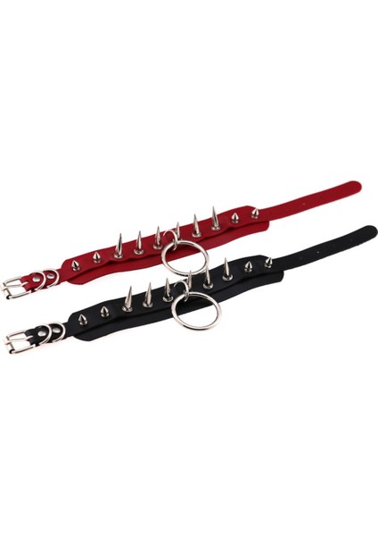 Mavi Siyah Başak Gerdanlık Goth Punk Harajuku Yaka Kemer Kolye Pu Deri Chocker Cosplay Kulübü Parti Festivali Takı (Yurt Dışından) modelleri