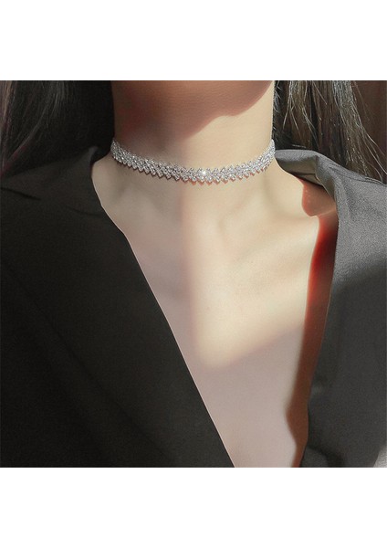 XL010 2022 Yeni Kişilik Moda Tam Taklidi Gerdanlık Kolye Kadınlar Için Geometrik Kristal Kolye Düğün Takı Parti Hediyeler (Yurt Dışından) fiyatları
