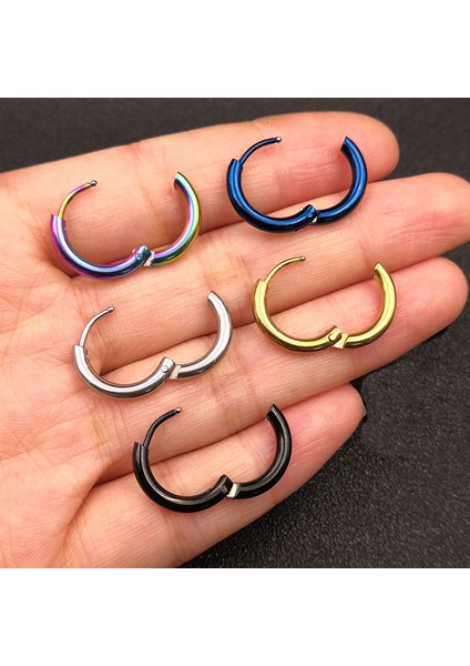 2,5X18MM Tarzı Gül Lot Paslanmaz Çelik Halka Küpe Erkekler Kadınlar Için Kalın Mavi Siyah Altın Renkli Yuvarlak Daire Küpe (Yurt Dışından) modelleri
