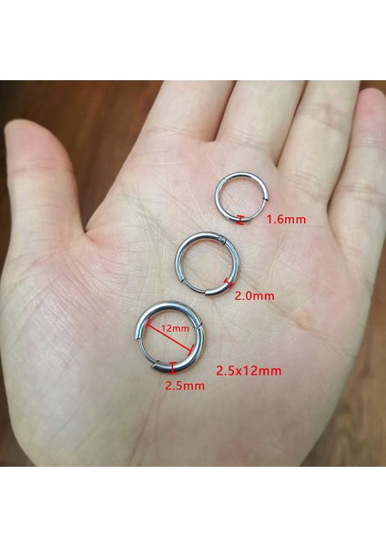 2,5X18MM Tarzı Gül Lot Paslanmaz Çelik Halka Küpe Erkekler Kadınlar Için Kalın Mavi Siyah Altın Renkli Yuvarlak Daire Küpe (Yurt Dışından) fırsatları