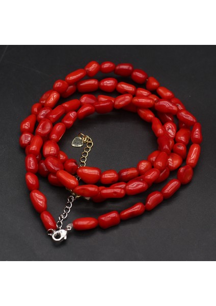 Simli Stil 8X10MM-8X12MM Doğal Taş Boncuk Düzensiz Kırmızı Mercan Boncuk Takı Yapımı Için-Dıy Charm Bilezik Kolye Aksesuarları (Yurt Dışından) fiyatları