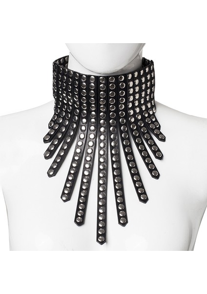 No.2 Boyutu Yeni Goth Punk Siyah Deri Yaka Gerdanlık Kolye Gotik Moda Serin Chocker Giyim Kolye Kadınlar Takı Için (Yurt Dışından)