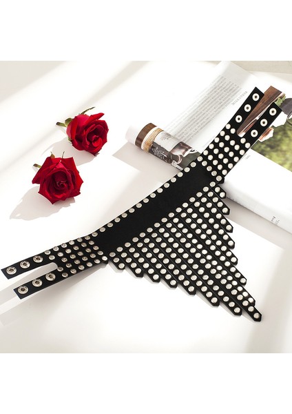 No.2 Boyutu Yeni Goth Punk Siyah Deri Yaka Gerdanlık Kolye Gotik Moda Serin Chocker Giyim Kolye Kadınlar Takı Için (Yurt Dışından)