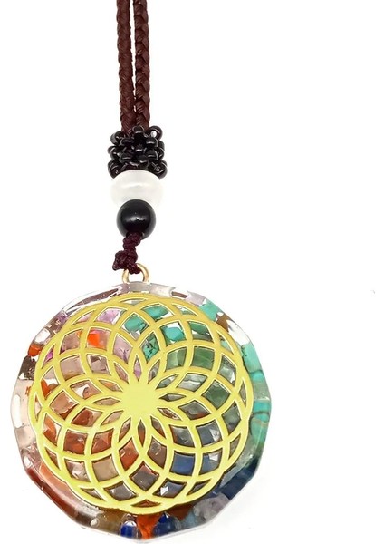 65CM Tarzı No.15 Boyutu Chakela Charm Yedi Çakra Şifa Kolye Kadın Erkek Renkli Doğal Taş Geometrik Kolye Halat Zincir Kolye Moda (Yurt Dışından) modelleri
