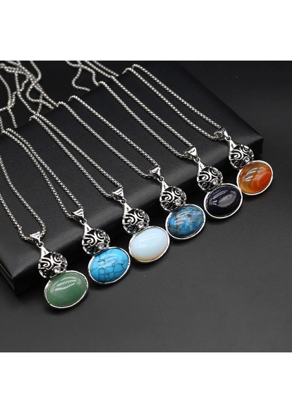 60CM Tarzı Altın Rengi Metal Zincir Doğal Yarı Değerli Taş Kabukyeşil Aventurin Kabak Kolye Kolye Reiki Heal Kadın Takı (Yurt Dışından) modelleri